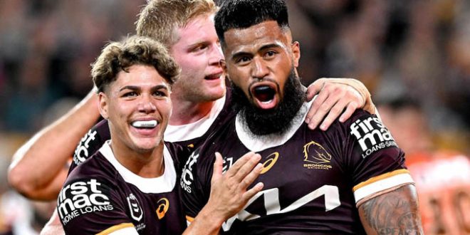 Brisbane Broncos permanece invicto con victoria de 46-12 NRL sobre West Tigers